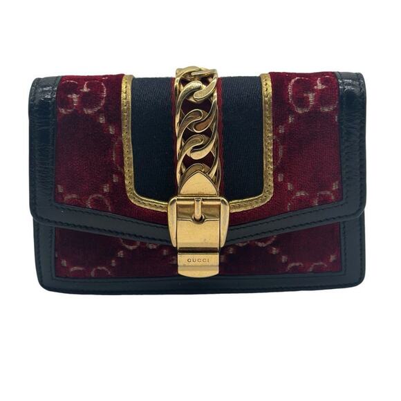 Gucci Sylvie GG Velvet Mini - Picture 1 of 5